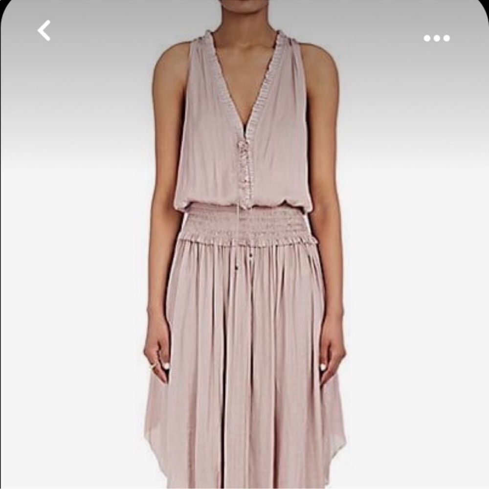 Ulla Johnson sleeveless ruched waist flowy dusty pink dress Size 4